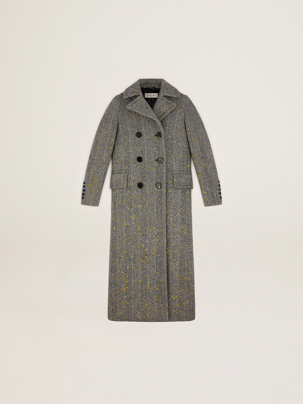 Women's long grey wool coat| Golden Goose