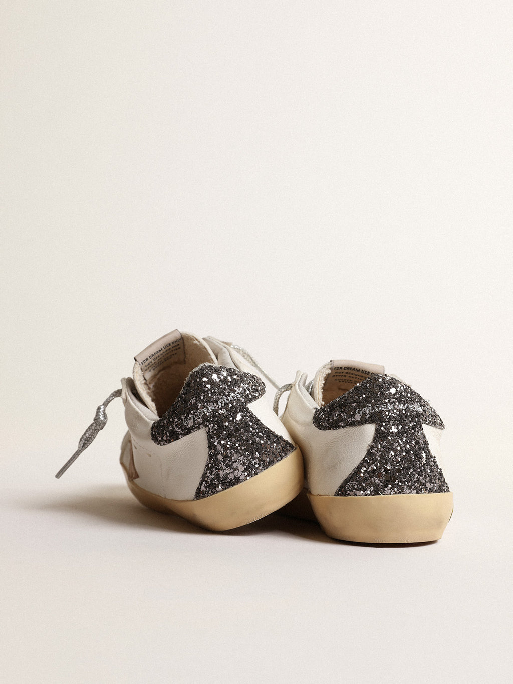 Super-Star Young with a hazelnut star and glitter heel tab| Golden Goose