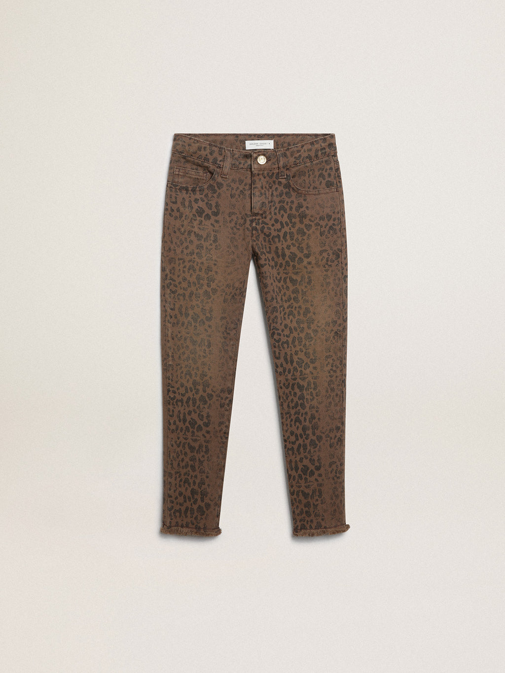 Girls' skinny jeans with animal print| Golden Goose