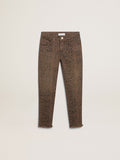Girls' skinny jeans with animal print| Golden Goose