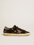 Men's Super-Star in suede and Swarovski crystals with silver star| Golden Goose