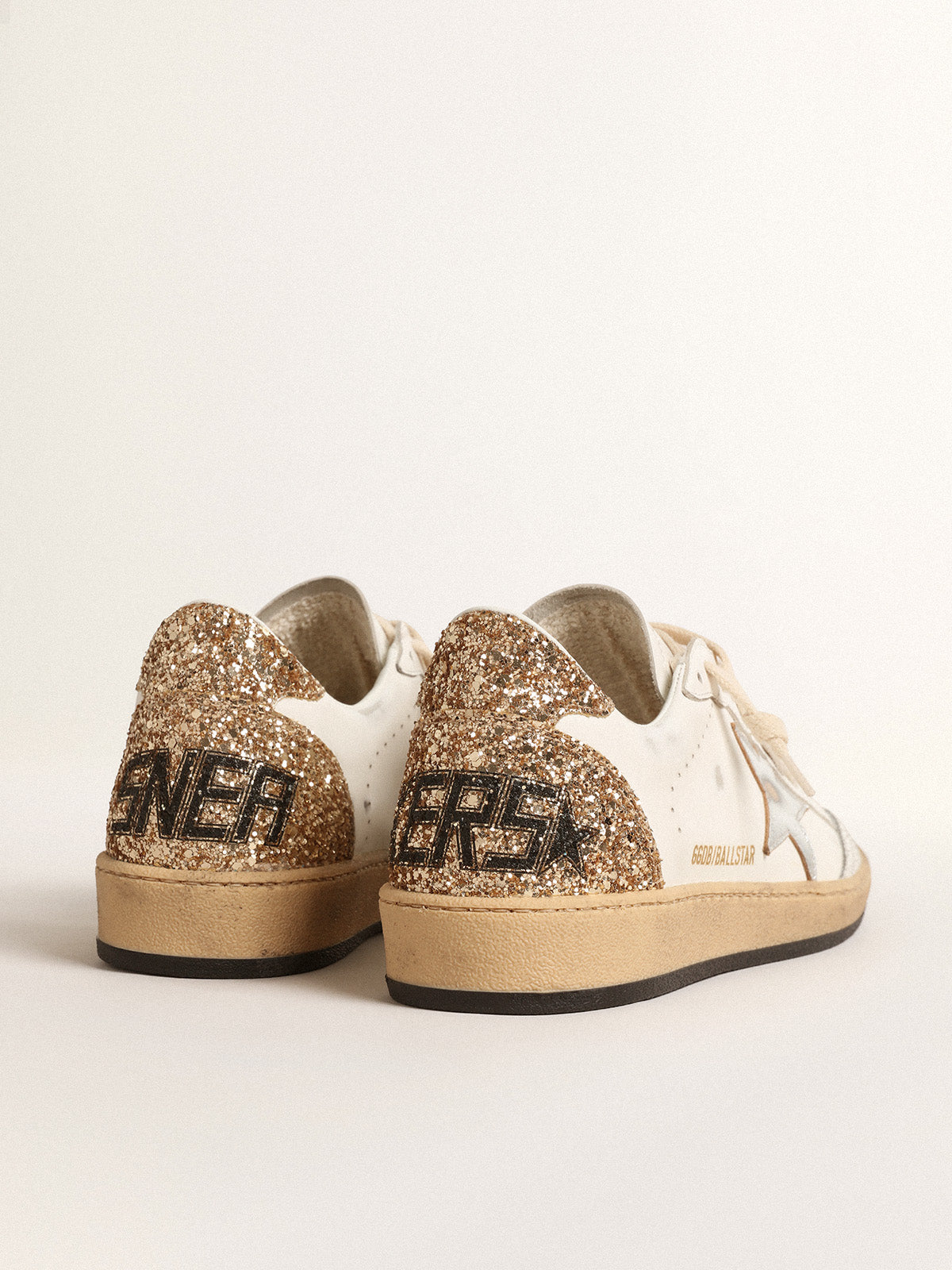 Ball Star with metallic leather star and glitter heel tab| Golden Goose