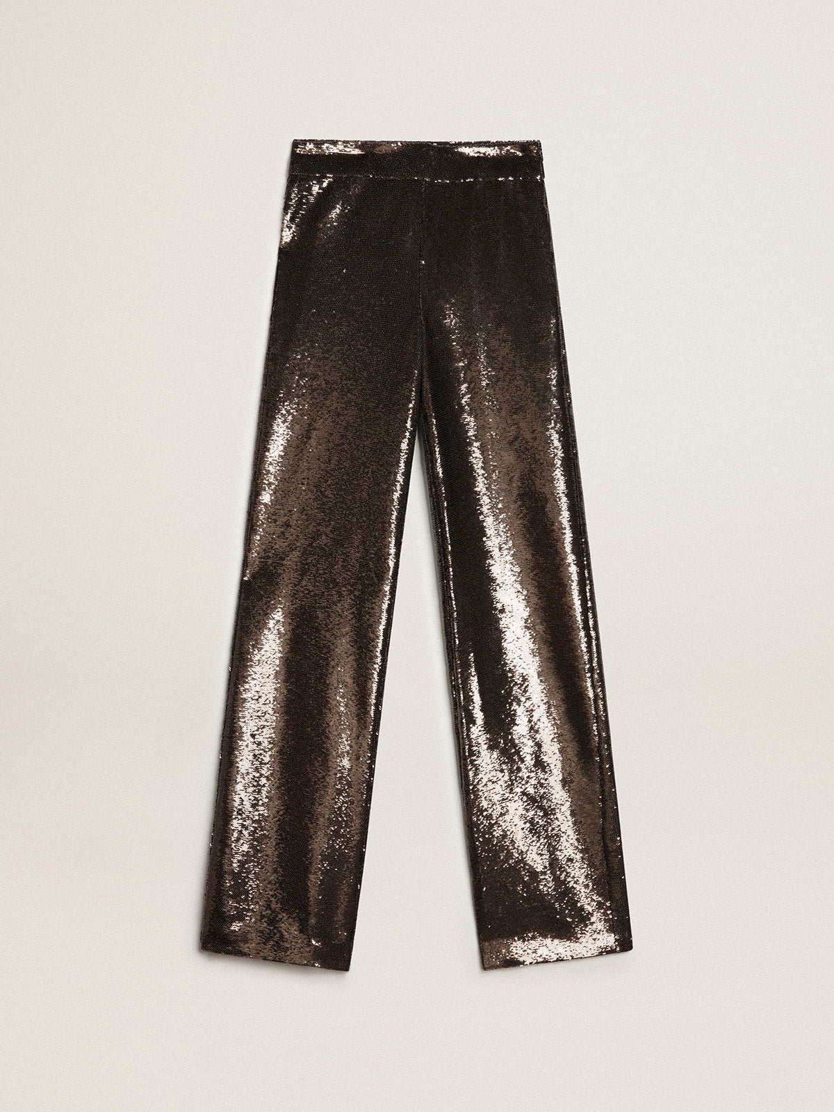 Gray pants with all-over sequins| Golden Goose