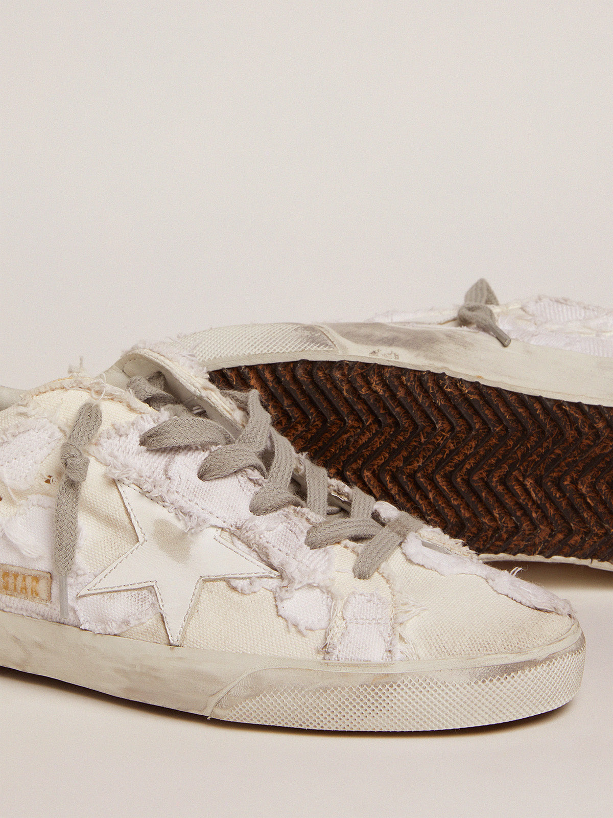 Women's Super-Star white sneakers with Swarovski| Golden Goose