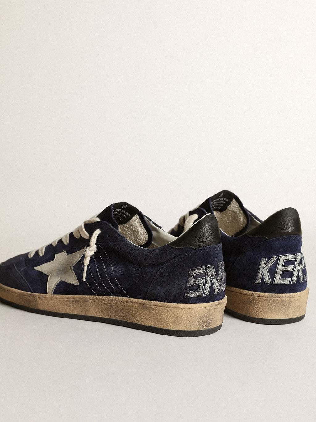 Men's Ball Star in dark blue suede with white nubuck star| Golden Goose
