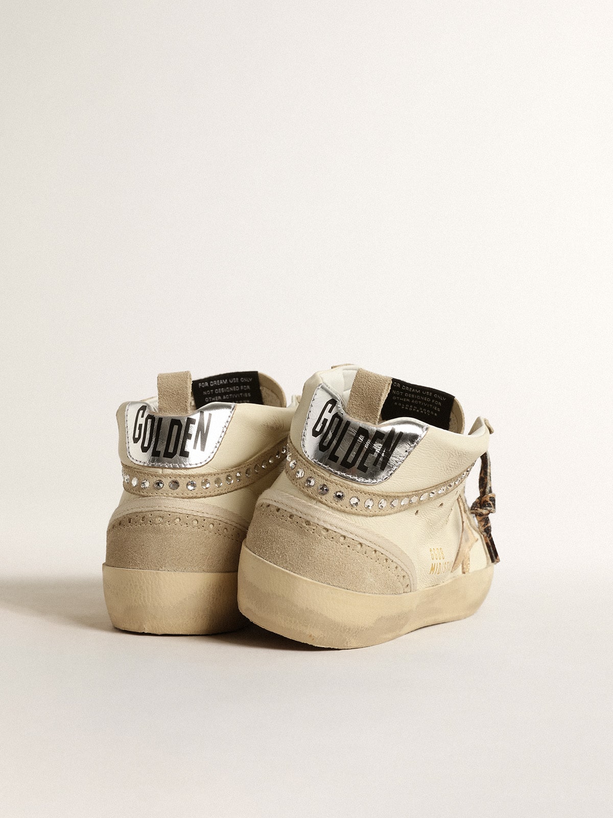 Mid Star with metallic leather star and Swarovski crystal flash| Golden Goose