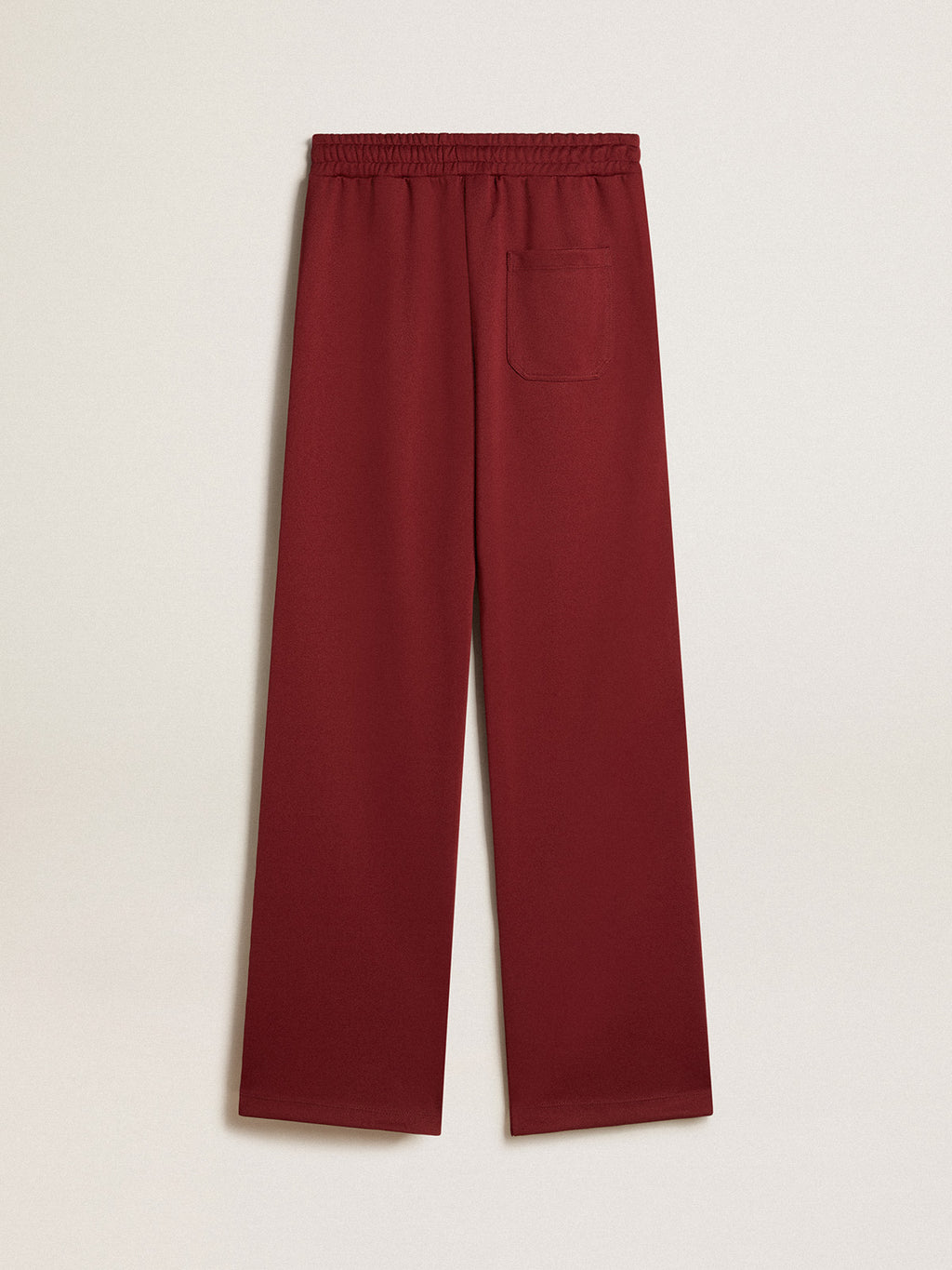 Women's burgundy joggers with stars on the sides| Golden Goose