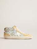 Mid Star with heart print in Swarovski crystals and silver flash| Golden Goose