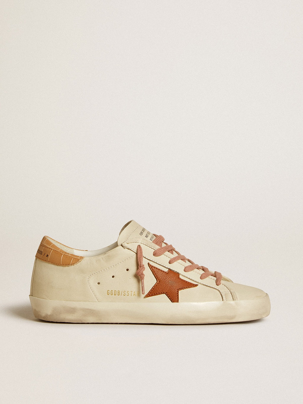 Women's Super-Star with leather star and crocodile-print leather heel tab| Golden Goose