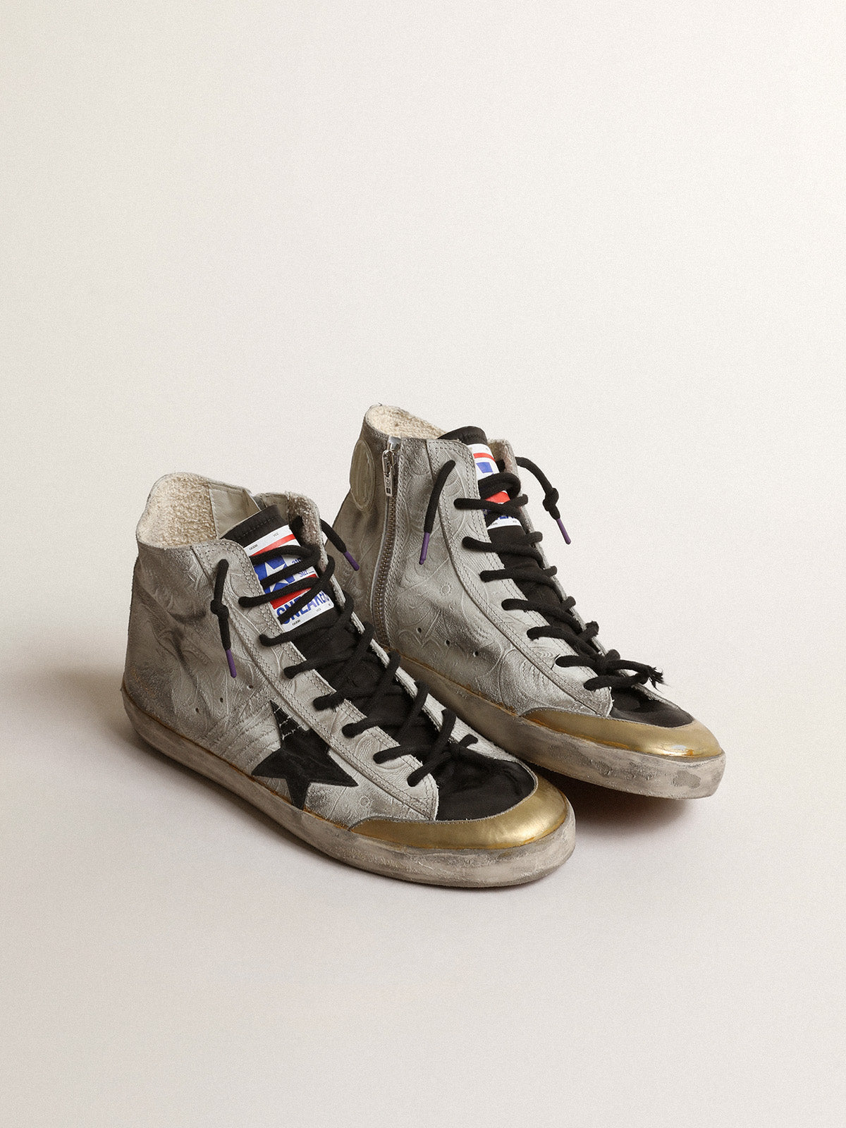 Men's Francy Penstar LAB with floral print and black star| Golden Goose