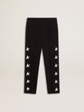 Boys' black joggers with white stars| Golden Goose