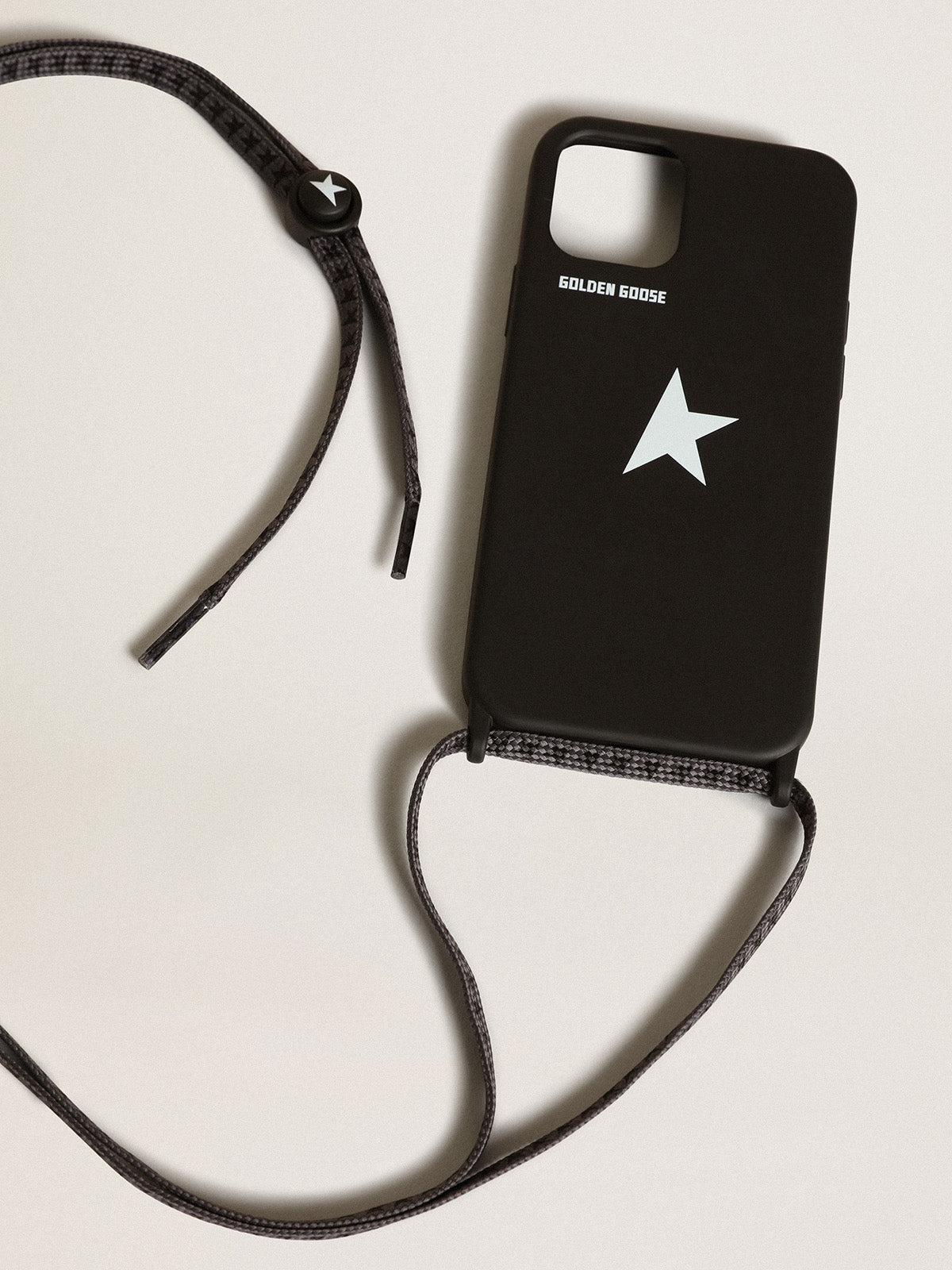 Cover for iPhone 12 and 12 Pro Max black with white logo| Golden Goose