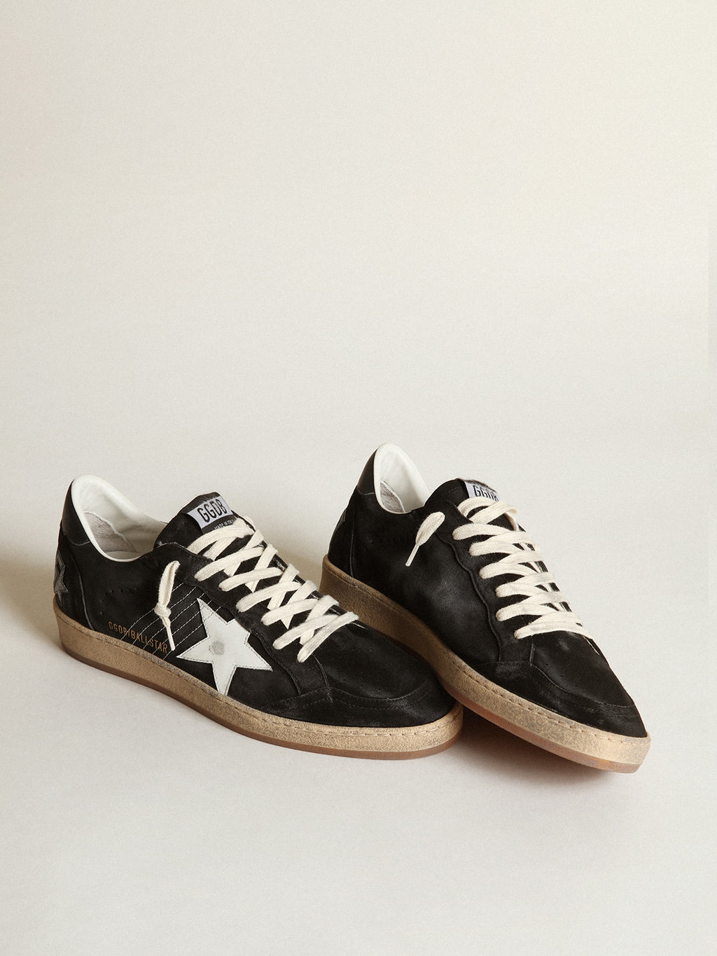 Ball Star in black suede with white leather star| Golden Goose
