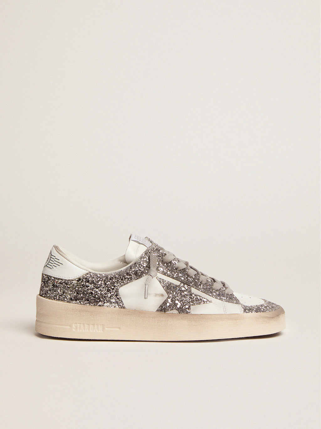 Women's Stardan sneakers with silver glitter| Golden Goose