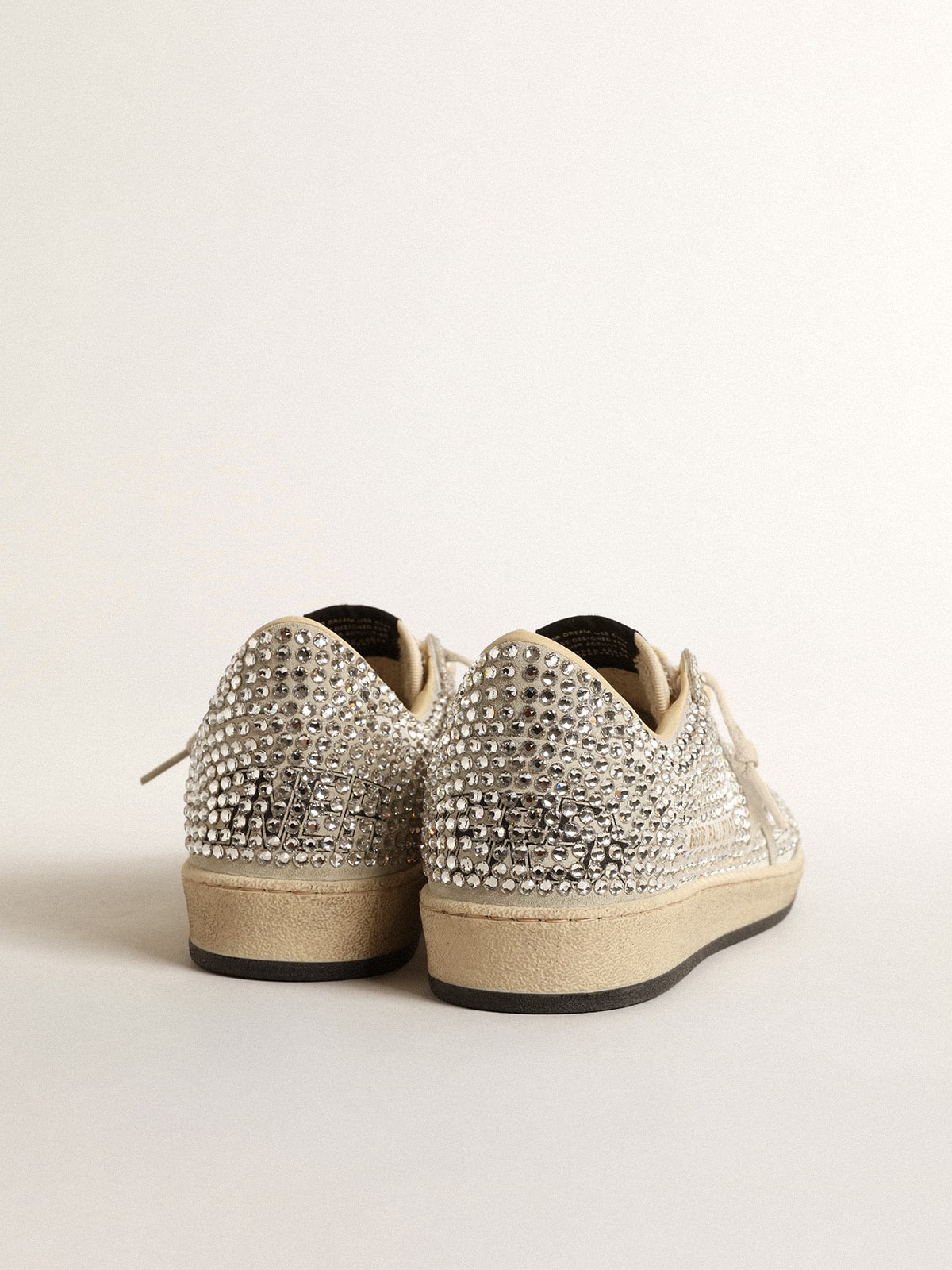 Women's Ball Star LTD with Swarovski crystals and gray suede star| Golden Goose