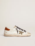 Men's Super-Star LTD with star in olive green canvas| Golden Goose