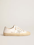 V-Star in nappa leather with ice-gray suede star and heel tab| Golden Goose