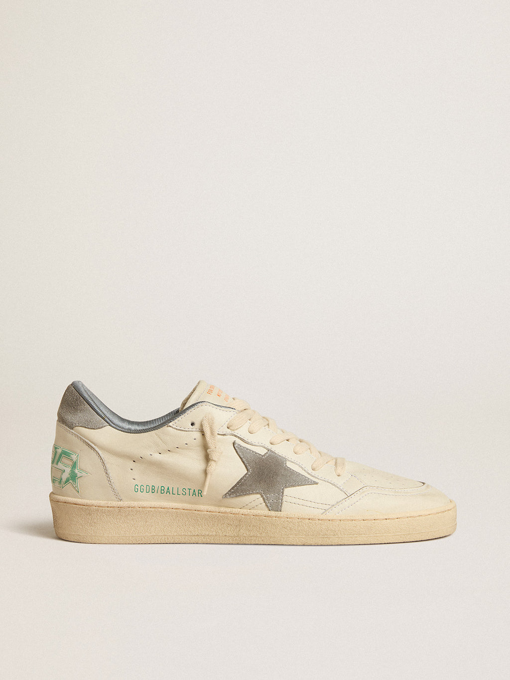 Ball Star in nappa leather with gray suede star and heel tab| Golden Goose