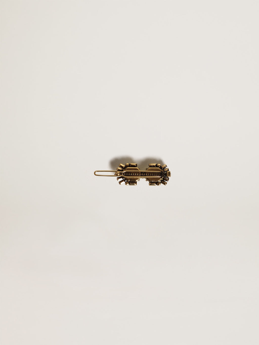 Lace lock with Déco clip in antique gold color with crystals| Golden Goose
