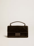 Small Venezia Bag in black metallic leather with black details| Golden Goose