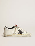 Men's Super-Star LTD in beige canvas with black star| Golden Goose