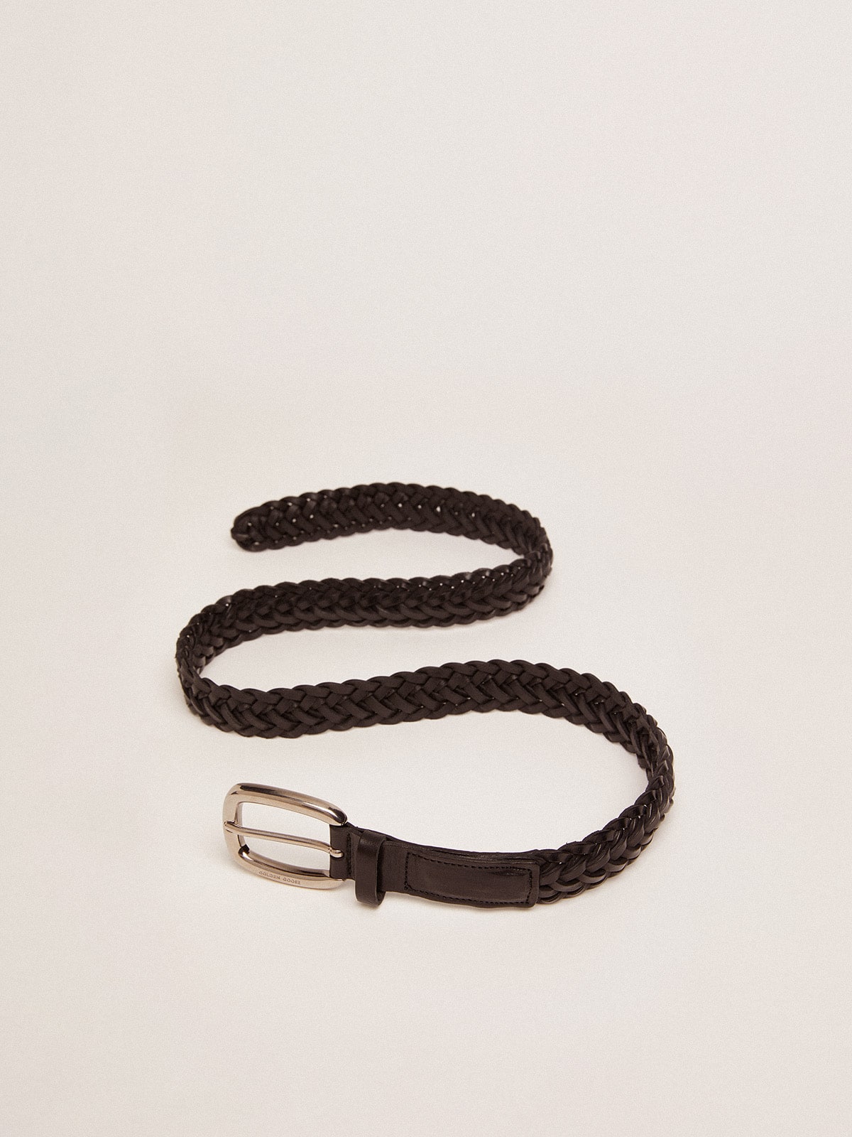 Women's black leather belt| Golden Goose