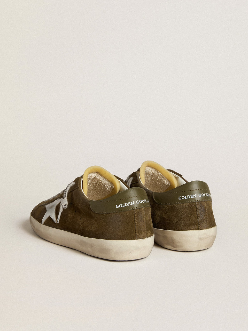 Super-Star LTD in suede with metallic leather star and leather heel tab| Golden Goose