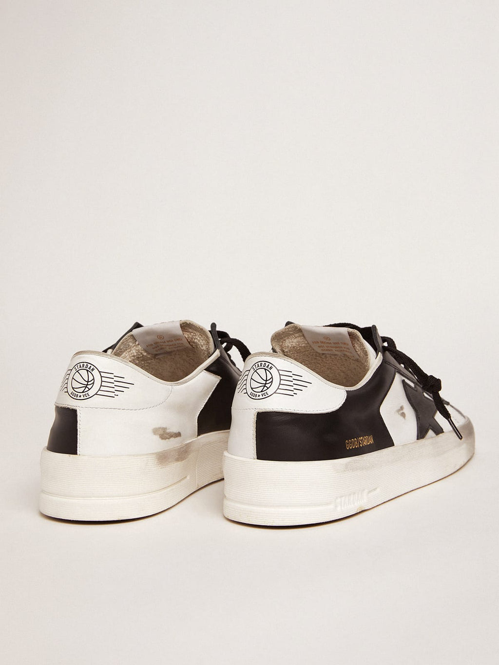 Men's Stardan in white and black leather| Golden Goose