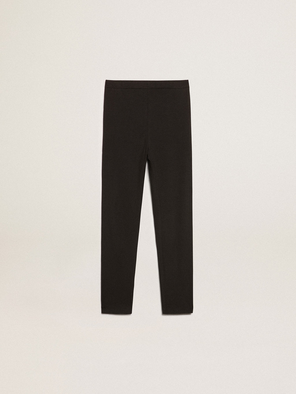 Girls' black leggings with white stars on the sides| Golden Goose