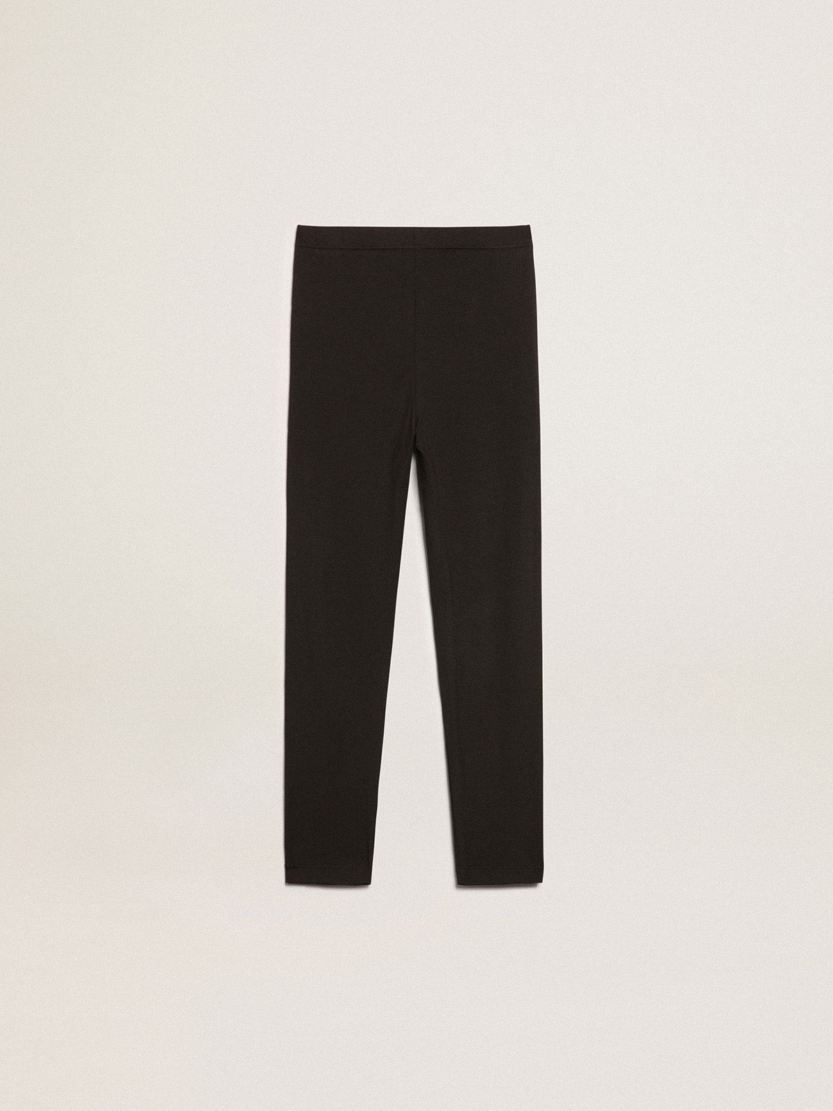 Girls' black leggings with white stars on the sides| Golden Goose
