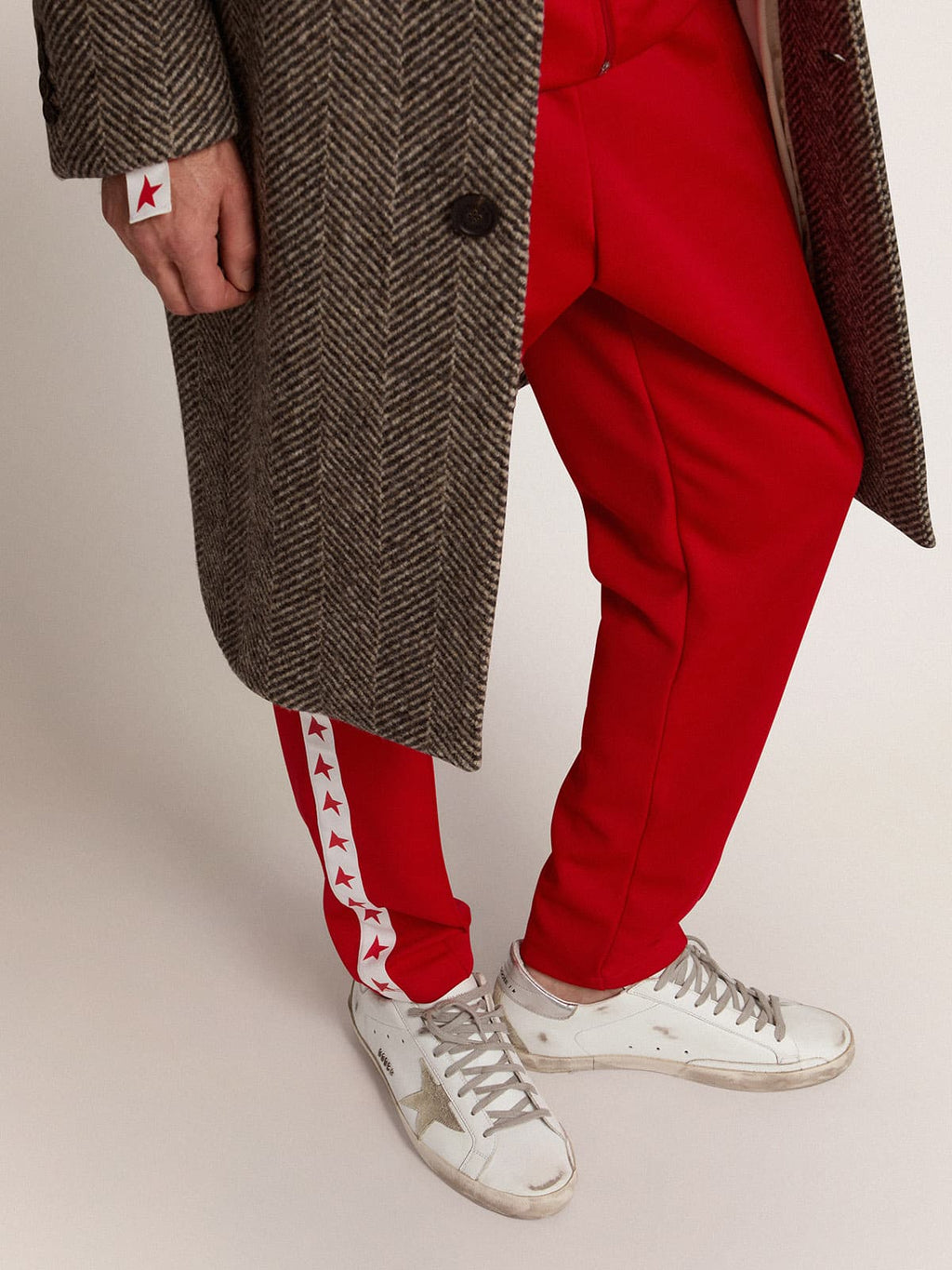 Men's Super-Star with silver heel tab and lettering| Golden Goose