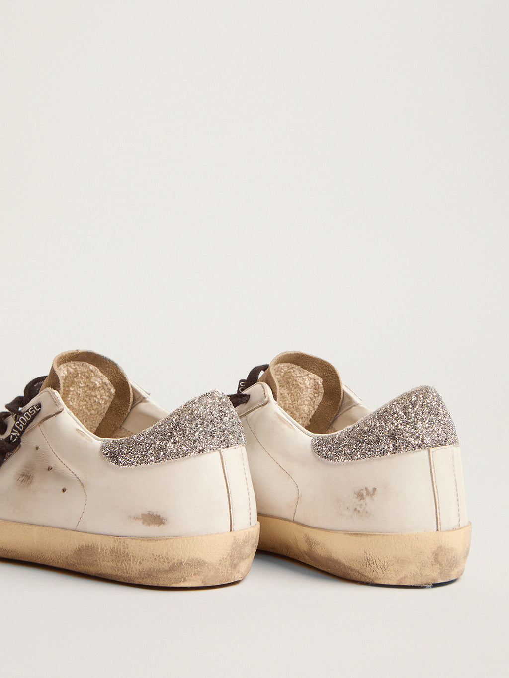 Women's Super-Star LTD with leopard print and crystal star| Golden Goose