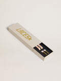 Pink cotton laces with contrasting gold-colored logo| Golden Goose