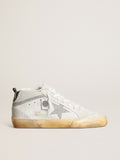 Women's Mid Star in white suede with star and Swarovski flash| Golden Goose