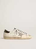 Super-Star LTD with croc-print star and green heel tab| Golden Goose