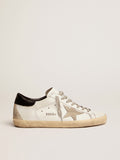 Men's Super-Star with black heel tab and metal stud lettering| Golden Goose