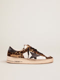 Stardan sneakers in leopard-print pony skin and black star| Golden Goose