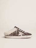Women's Super-Star Sabot with glitter and shearling interior| Golden Goose