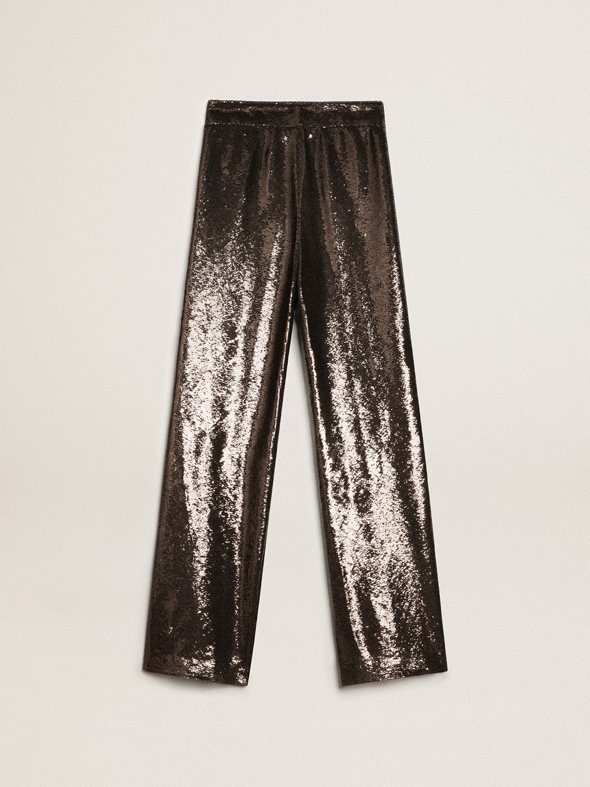 Gray pants with all-over sequins| Golden Goose
