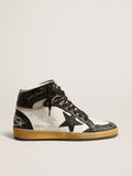 Sky-Star in white nappa leather with black leather star| Golden Goose