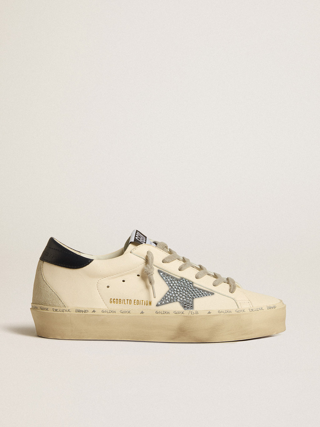 Hi Star LTD in nappa with crystal star and dark blue heel tab| Golden Goose