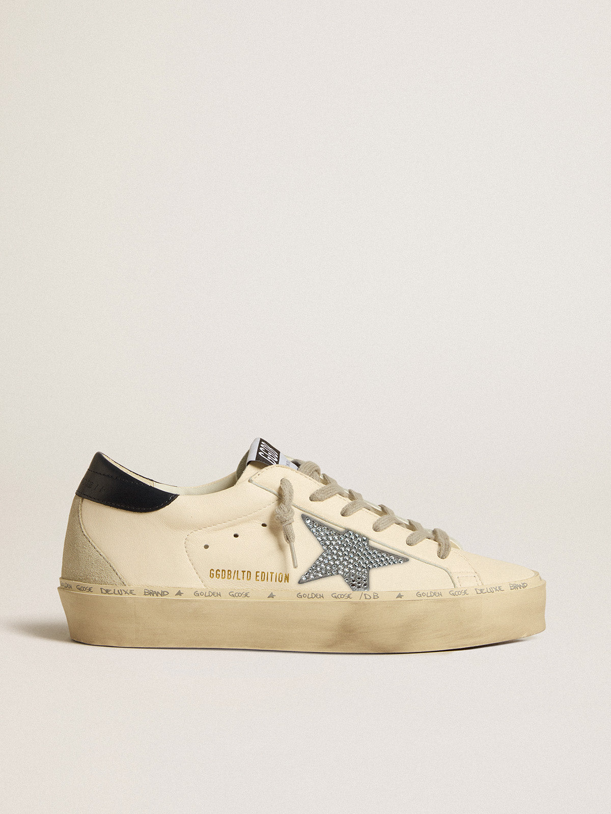 Hi Star LTD in nappa with crystal star and dark blue heel tab| Golden Goose