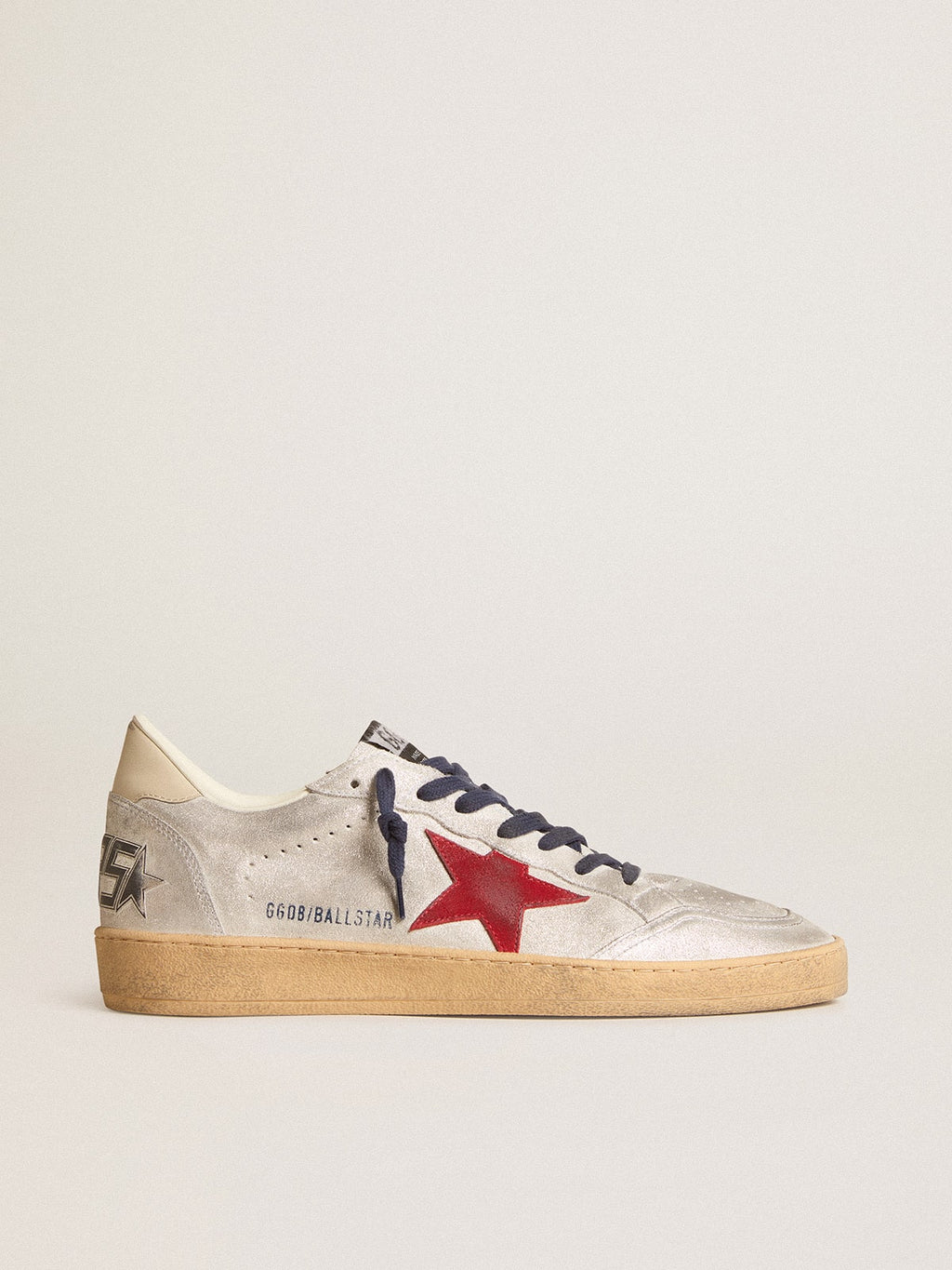 Ball Star in metallic suede with suede star and leather heel tab| Golden Goose