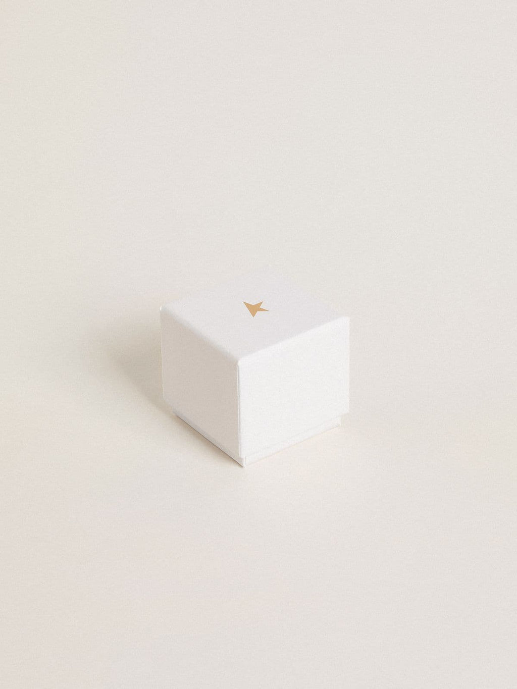 Heart-shaped charm in silver-colored brass with crystals| Golden Goose