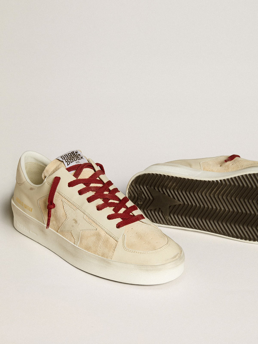 Men's Stardan LTD in suede with patent white leather star and heel tab| Golden Goose