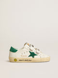Old School Young with green suede star and heel tab| Golden Goose