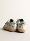 Old School Young in white nappa with multicolored graffiti print| Golden Goose