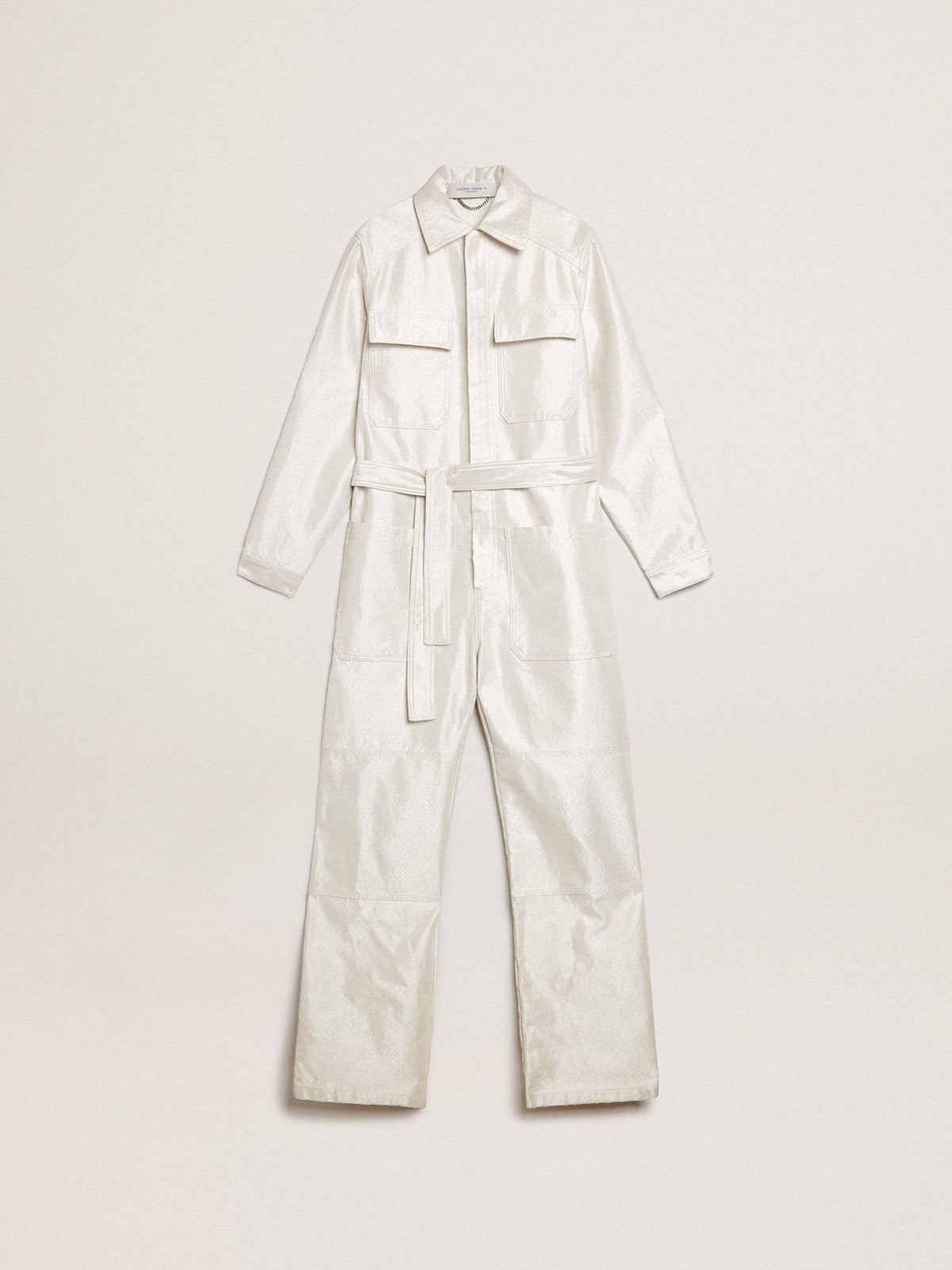 Golden white denim jumpsuit| Golden Goose