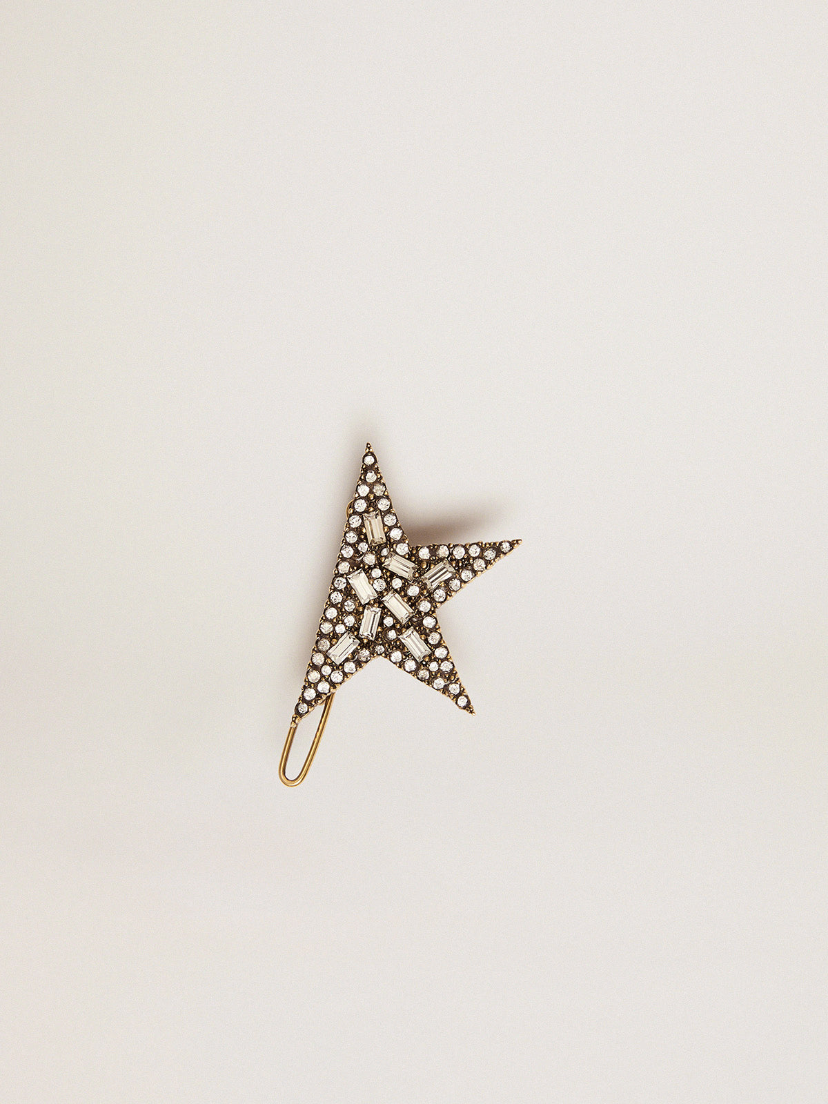 Lace lock with Star clip in antique gold color| Golden Goose