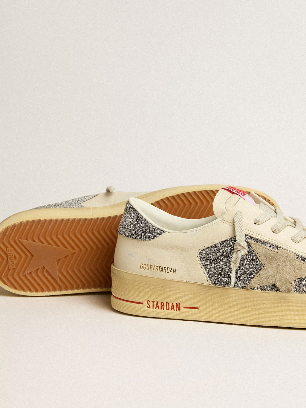 Men's Stardan in suede with sand star and Swarovski crystal inserts| Golden Goose